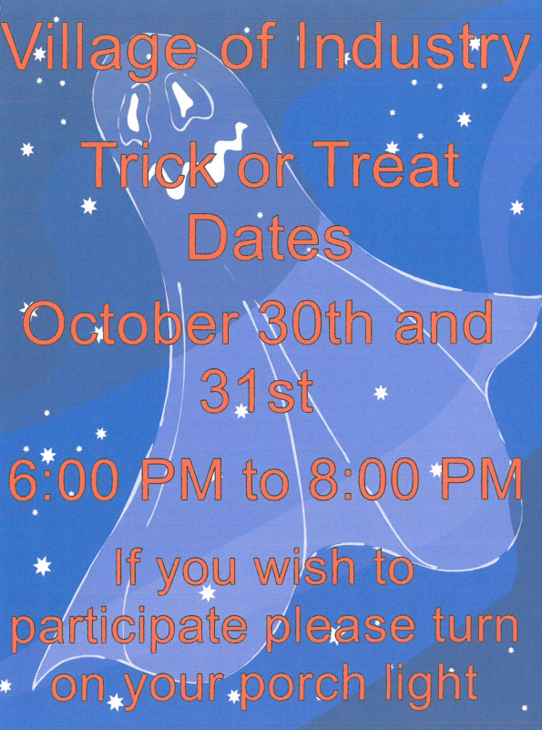 Trick or Treat times